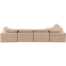Meridian Comfy Beige Velvet Modular Sectional IMAGE 6
