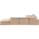 Meridian Comfy Beige Velvet Modular Sectional IMAGE 3