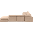 Meridian Comfy Beige Velvet Modular Sectional IMAGE 3