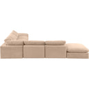 Meridian Comfy Beige Velvet Modular Sectional IMAGE 4