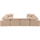 Meridian Comfy Beige Velvet Modular Sectional IMAGE 3
