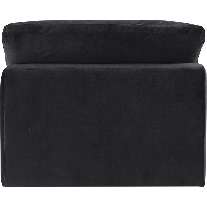 Meridian Comfy Black Velvet Modular Armless Chair IMAGE 6