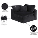Meridian Comfy Black Velvet Modular Corner Chair IMAGE 13