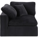 Meridian Comfy Black Velvet Modular Corner Chair IMAGE 4