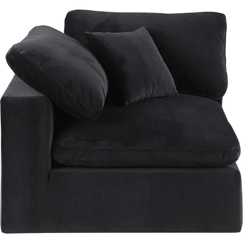 Meridian Comfy Black Velvet Modular Corner Chair IMAGE 4