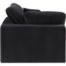 Meridian Comfy Black Velvet Modular Corner Chair IMAGE 5