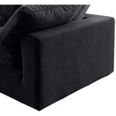 Meridian Comfy Black Velvet Modular Corner Chair IMAGE 9