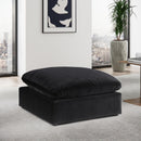 Meridian Comfy Black Velvet Modular Ottoman IMAGE 2
