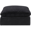 Meridian Comfy Black Velvet Modular Ottoman IMAGE 3