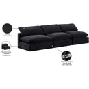 Meridian Comfy Black Velvet Modular Sofa IMAGE 10