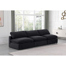 Meridian Comfy Black Velvet Modular Sofa IMAGE 2