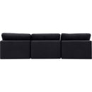 Meridian Comfy Black Velvet Modular Sofa IMAGE 3