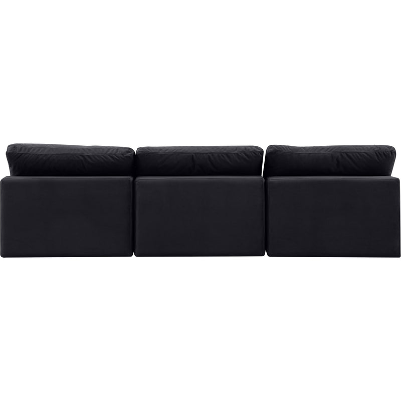 Meridian Comfy Black Velvet Modular Sofa IMAGE 3