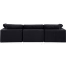 Meridian Comfy Black Velvet Modular Sofa IMAGE 3