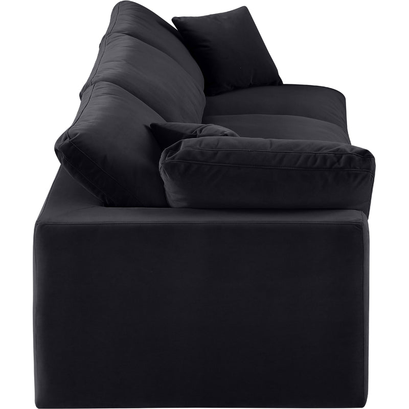 Meridian Comfy Black Velvet Modular Sofa IMAGE 5