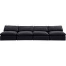 Meridian Comfy Black Velvet Modular Sofa IMAGE 4