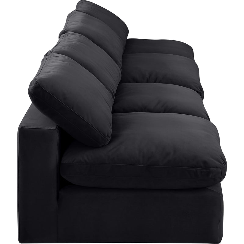 Meridian Comfy Black Velvet Modular Sofa IMAGE 5