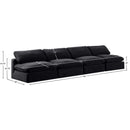 Meridian Comfy Black Velvet Modular Sofa IMAGE 9