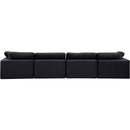 Meridian Comfy Black Velvet Modular Sofa IMAGE 3