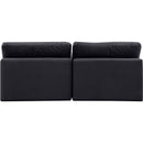 Meridian Comfy Black Velvet Modular Sofa IMAGE 3