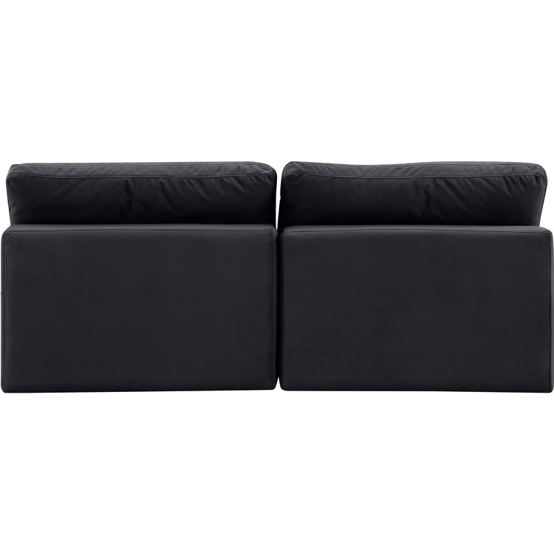 Meridian Comfy Black Velvet Modular Sofa IMAGE 3