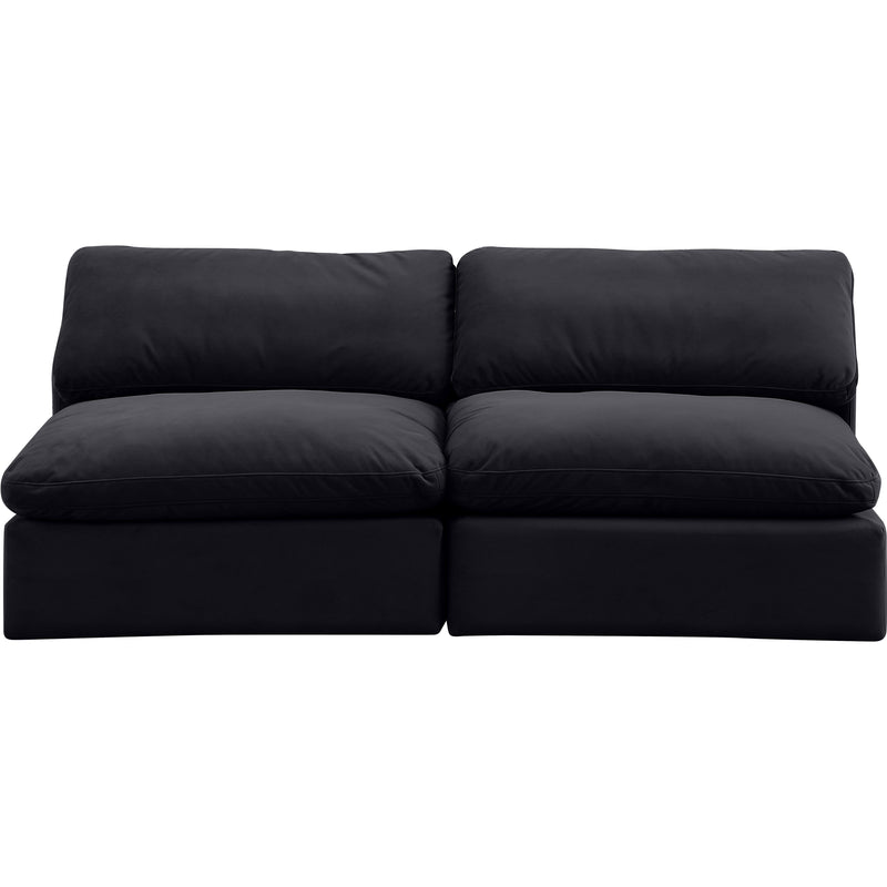 Meridian Comfy Black Velvet Modular Sofa IMAGE 4