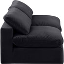 Meridian Comfy Black Velvet Modular Sofa IMAGE 5