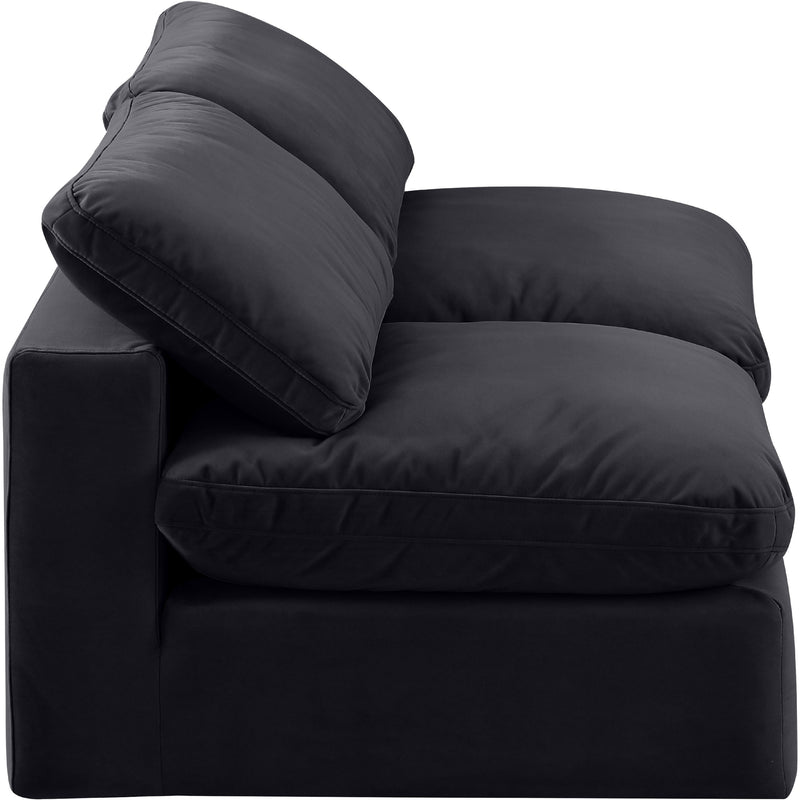 Meridian Comfy Black Velvet Modular Sofa IMAGE 5
