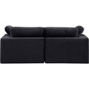 Meridian Comfy Black Velvet Modular Sofa IMAGE 3