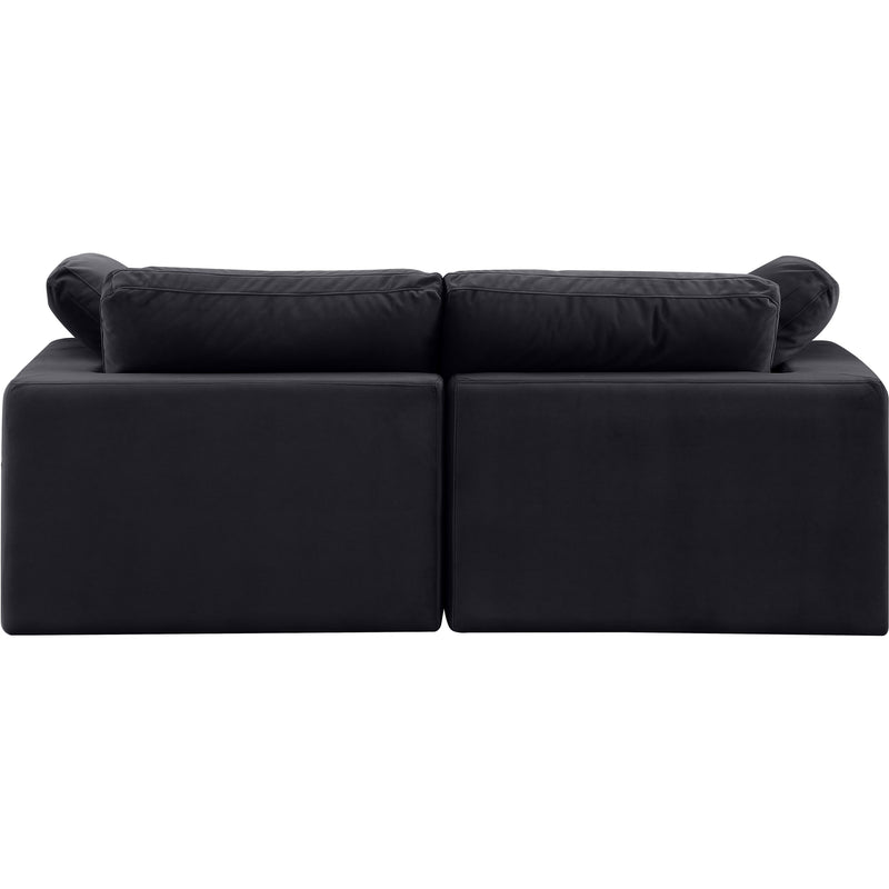 Meridian Comfy Black Velvet Modular Sofa IMAGE 3
