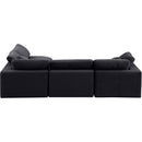 Meridian Comfy Black Velvet Modular Sectional IMAGE 5