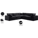 Meridian Comfy Black Velvet Modular Sectional IMAGE 11