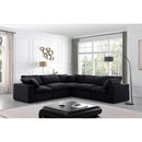 Meridian Comfy Black Velvet Modular Sectional IMAGE 2