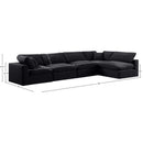Meridian Comfy Black Velvet Modular Sectional IMAGE 15