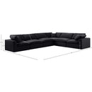 Meridian Comfy Black Velvet Modular Sectional IMAGE 10