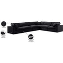 Meridian Comfy Black Velvet Modular Sectional IMAGE 11