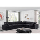 Meridian Comfy Black Velvet Modular Sectional IMAGE 2