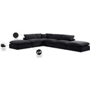 Meridian Comfy Black Velvet Modular Sectional IMAGE 11