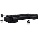 Meridian Comfy Black Velvet Modular Sectional IMAGE 11