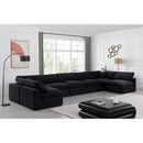 Meridian Comfy Black Velvet Modular Sectional IMAGE 2