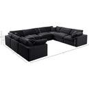 Meridian Comfy Black Velvet Modular Sectional IMAGE 10