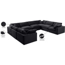 Meridian Comfy Black Velvet Modular Sectional IMAGE 11