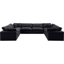 Meridian Comfy Black Velvet Modular Sectional IMAGE 5