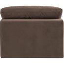 Meridian Comfy Brown Velvet Modular Armless Chair IMAGE 3