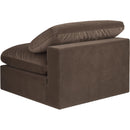 Meridian Comfy Brown Velvet Modular Armless Chair IMAGE 6