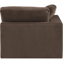 Meridian Comfy Brown Velvet Modular Corner Chair IMAGE 6