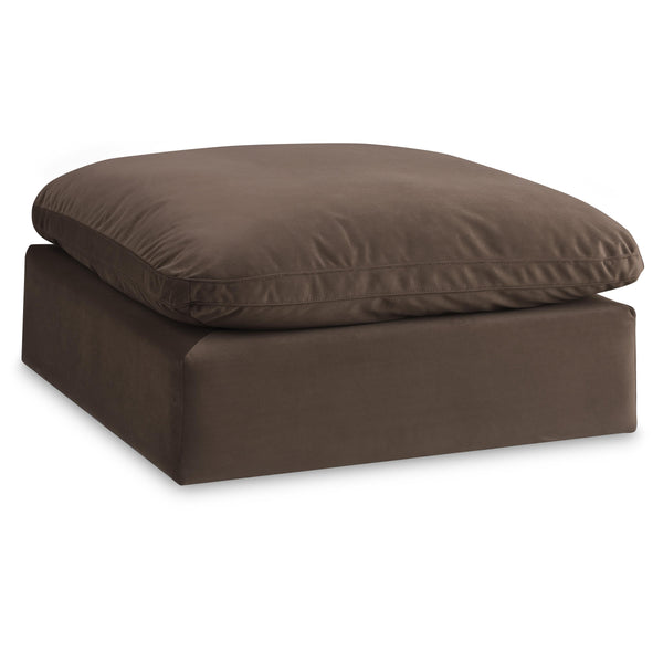 Meridian Comfy Brown Velvet Modular Ottoman IMAGE 1