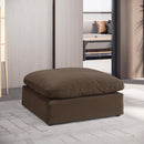 Meridian Comfy Brown Velvet Modular Ottoman IMAGE 2