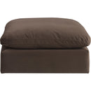 Meridian Comfy Brown Velvet Modular Ottoman IMAGE 3
