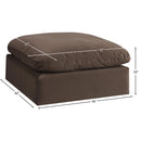 Meridian Comfy Brown Velvet Modular Ottoman IMAGE 5
